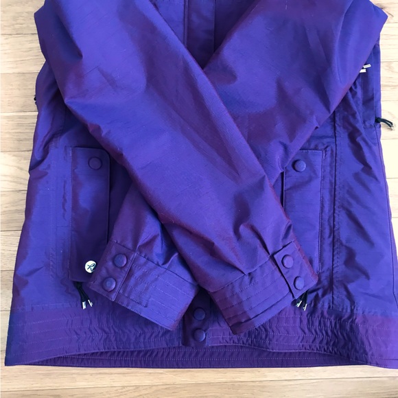 Large Snowboard jacket insulated purple Holden with snow skirt pit zips - Picture 7 of 16